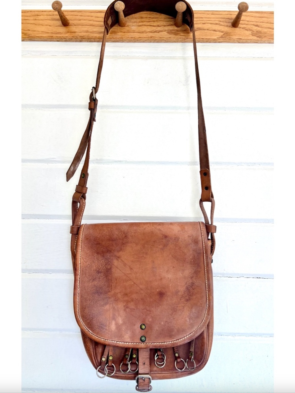 Vintage  Handmade Leather Game Bag